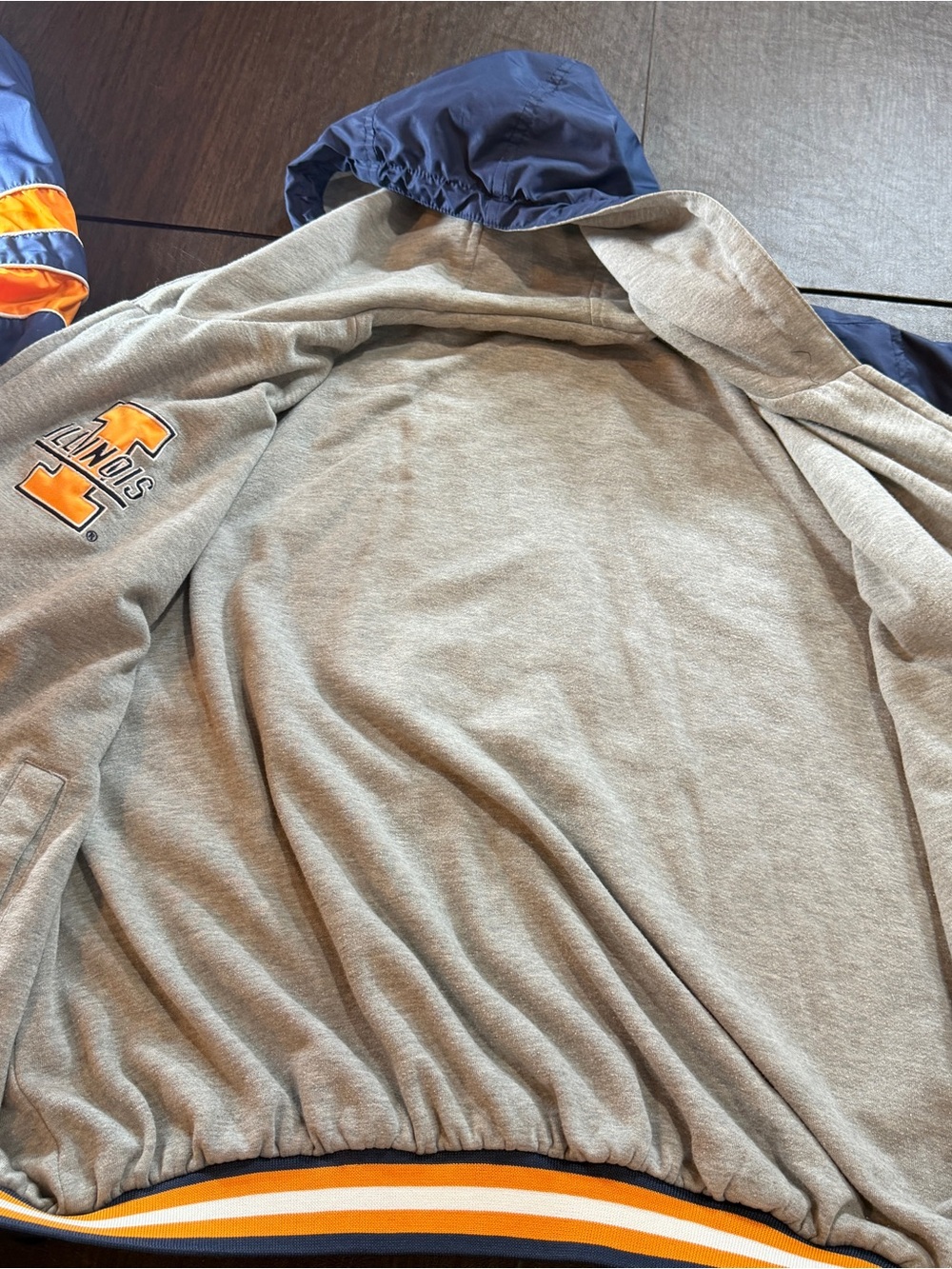 G-III Sports Illinois Fighting Illini Mens Bomber Jacket. Sz L VTG 80s - Picture 4 of 10